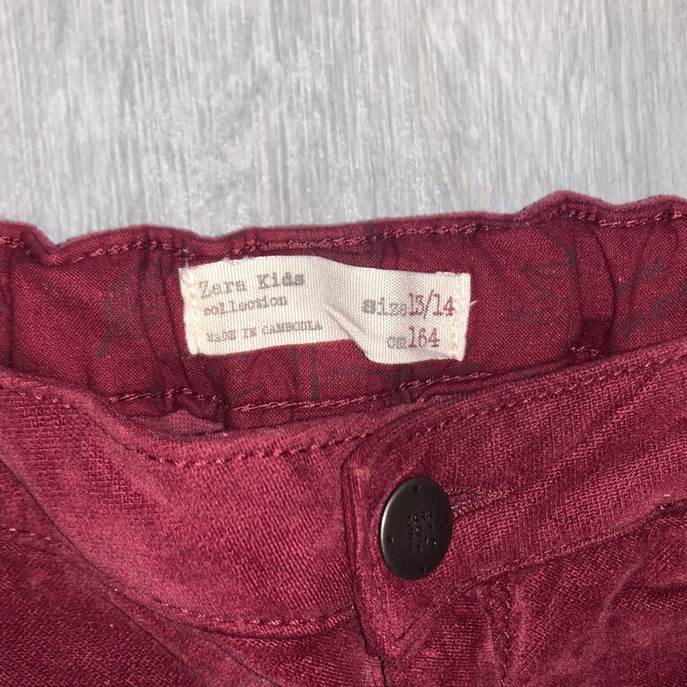 ZARA kids collection velvet pants size 13/14 - Picture 4 of 7